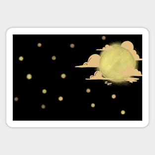 yellow moon and stars Magnet